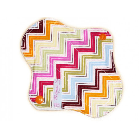 Protège-slip lavable en velours ZIG ZAG (17 cm)