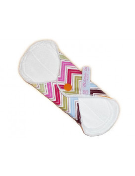 Protège-slip lavable en velours ZIG ZAG (17 cm)