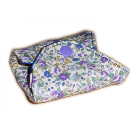 Serviette hygiénique lavable LIBERTY VIOLETTES (M)