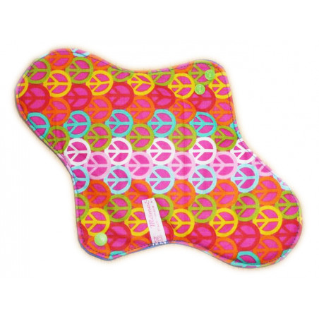 Washable sanitary napkin PEACE AND LOVE (XL/ NIGHT)