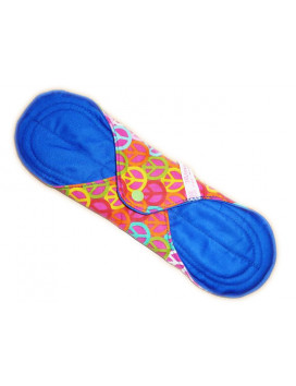 Serviette hygiénique lavable PEACE AND LOVE (XL/ Nuit)