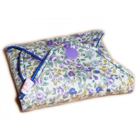 Serviette hygiénique lavable LIBERTY VIOLETTES (XL/ Nuit)