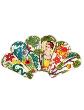 6 protectores de correa lavables FRIDA KHALO (16 cm)