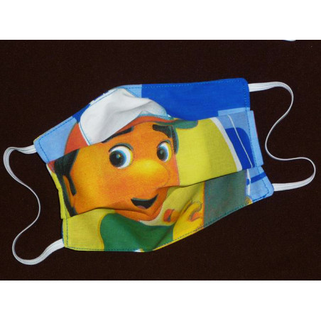 Maschera reversibile lavabile in tessuto per bambini HANDY MANNY
