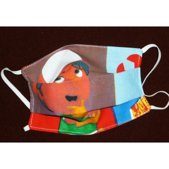 Maschera reversibile lavabile in tessuto per bambini HANDY MANNY
