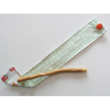 Brosse à dents naturelle Siwak et pochette en coton lavable - LUTINS