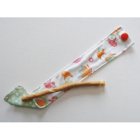Brosse à dents naturelle Siwak et pochette en coton lavable - LUTINS