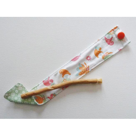 Siwak natural toothbrush and washable cotton pouch - ELVES