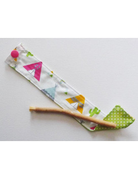 Brosse à dents naturelle Siwak et pochette en coton lavable - TIPIS