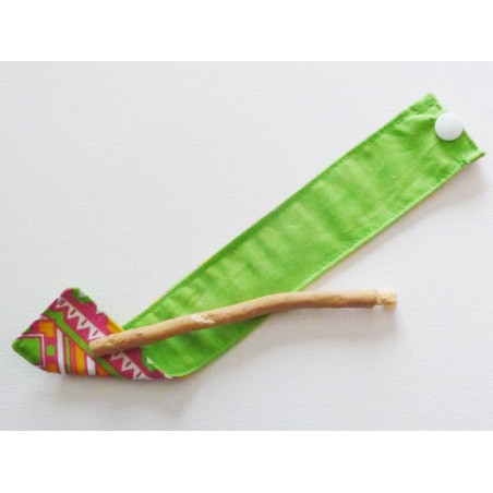 Brosse à dents naturelle Siwak et pochette en coton lavable - MEXICANA