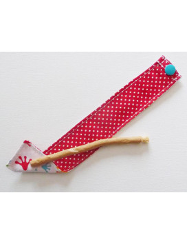 Brosse à dents naturelle Siwak et pochette en coton lavable - FROGGY