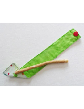 Brosse à dents naturelle Siwak et pochette en coton lavable - COURONNES