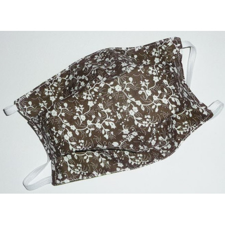 CHOCOLATE LIBERTY reversible washable fabric mask