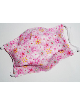 Masque en tissu lavable réversible PINK HIPPIE CHIC