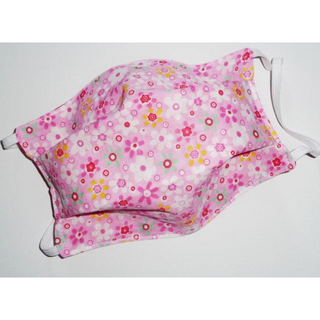 Masque en tissu lavable réversible PINK HIPPIE CHIC