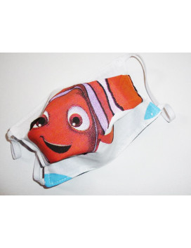 Maschera reversibile lavabile in tessuto per bambini IL MONDO DI NEMO