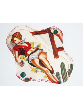 COW-GIRL PIN-UP forro panty lavable (17 cm)