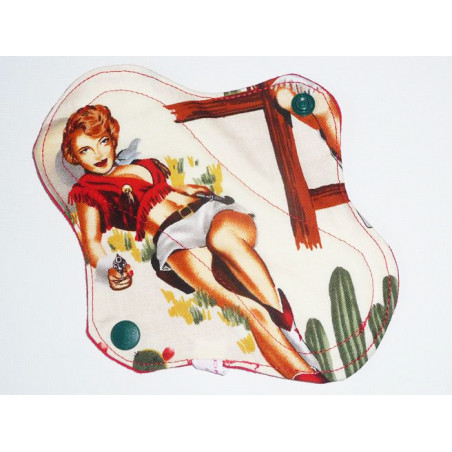COW-GIRL PIN-UP forro panty lavable (17 cm)