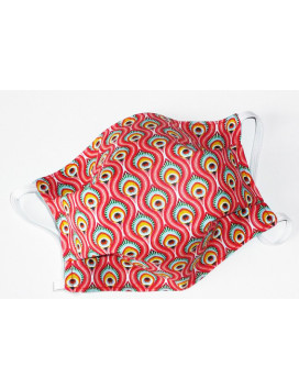 RUBY PEACOCK reversible washable fabric mask