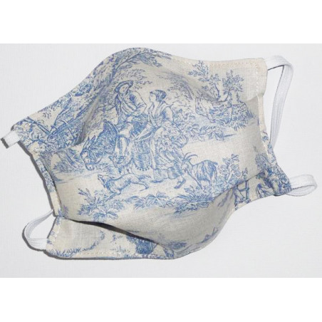 Masque en tissu lavable réversible TOILE DE JOUY