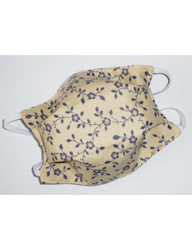 Maschera reversibile lavabile in tessuto TOILE DE JOUY - BLU PISA