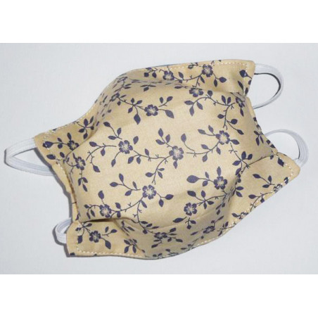 Maschera reversibile lavabile in tessuto TOILE DE JOUY - BLU PISA