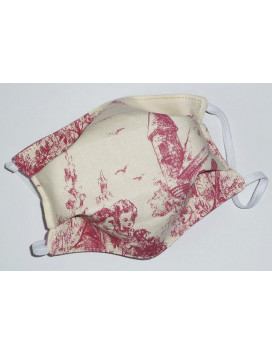 Masque en tissu lavable réversible TOILE DE JOUY