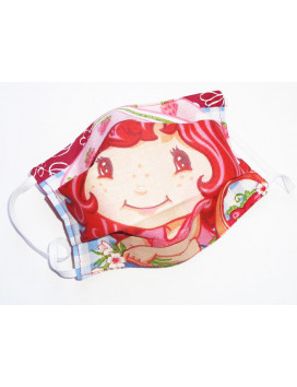 Máscara de tela lavable reversible para niños CHARLOTTE DE FRESAS