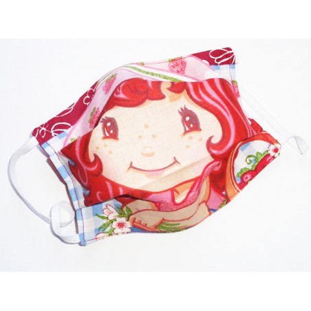 STRAWBERRY CHARLOTTE children's reversible washable fabric mask