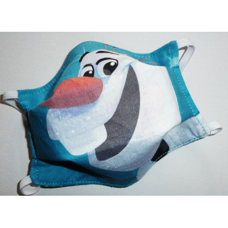 Masque en tissu lavable réversible enfant OLAF