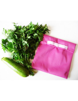 Washable and reusable freezer bag fuchsia (MINI)