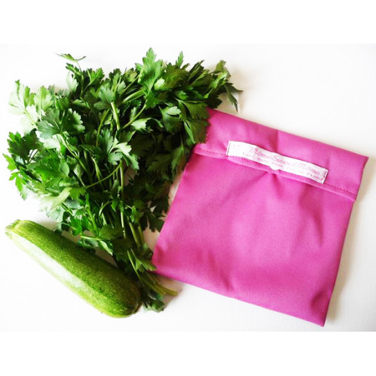 Washable and reusable freezer bag fuchsia (MINI)