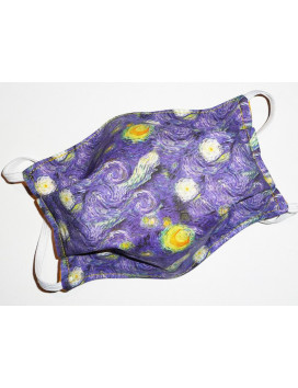 DIE STARRY NACHT VON VAN GOGH reversible waschbare Stoffmaske