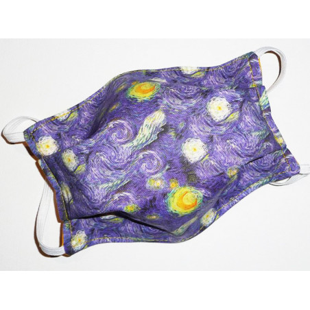 VAN GOGH'S STARRY NIGHT reversible washable fabric mask