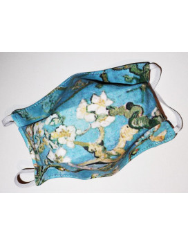 Maschera reversibile lavabile in tessuto VAN GOGH MANDORLA IN FIORE