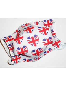 ENGLAND reversible waschbare Stoffmaske