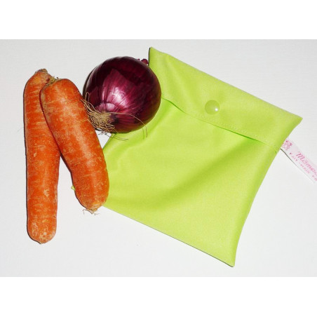 Sac congélation lavable et réutilisable vert anis (MINI)