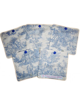 Papier toilette lavable TOILE DE JOUY (10 feuilles)