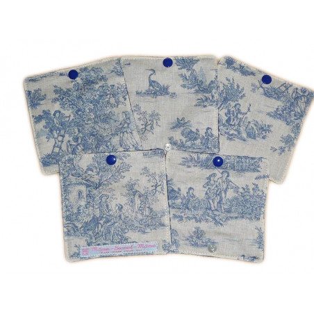 Papier toilette lavable TOILE DE JOUY (10 feuilles)