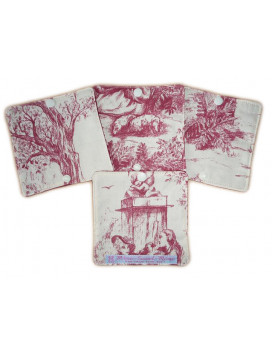 Papier toilette lavable TOILE DE JOUY (8 feuilles)