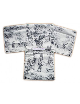 Essuie-tout lavable TOILE DE JOUY (8 feuilles)