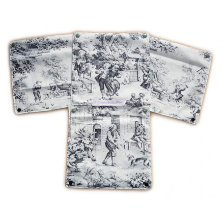 Essuie-tout lavable TOILE DE JOUY (8 feuilles)