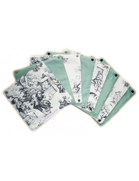 Essuie-tout lavable TOILE DE JOUY (8 feuilles)