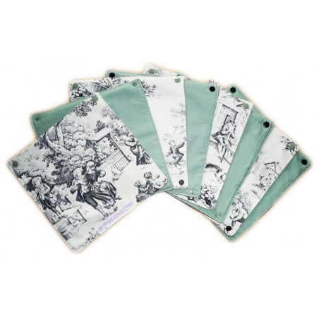 Essuie-tout lavable TOILE DE JOUY (8 feuilles)