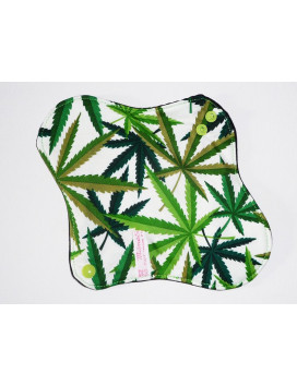 Serviette hygiénique lavable CANNABIS (M)