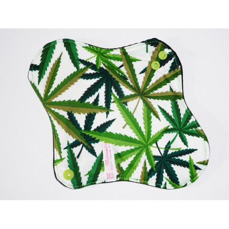 Serviette hygiénique lavable CANNABIS (M)