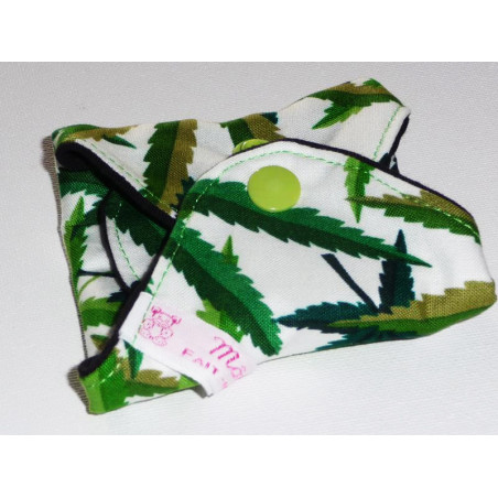 Serviette hygiénique lavable CANNABIS (M)