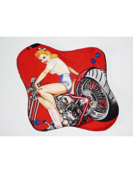 MOTOCICLISTA PIN-UP lavabili tovaglioli sanitari (M)