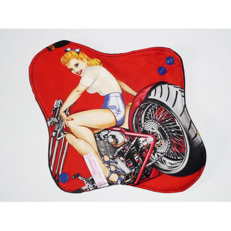 MOTOCICLISTA PIN-UP lavabili tovaglioli sanitari (M)