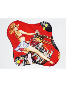 MOTOCICLISTA PIN-UP lavabili tovaglioli sanitari (M)